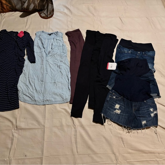 Maternity bundle dresses shorts leggings - Picture 1 of 4